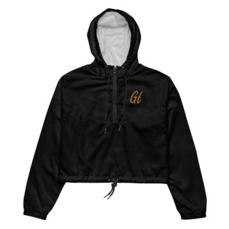 Gold Tip Cropped Windbreaker